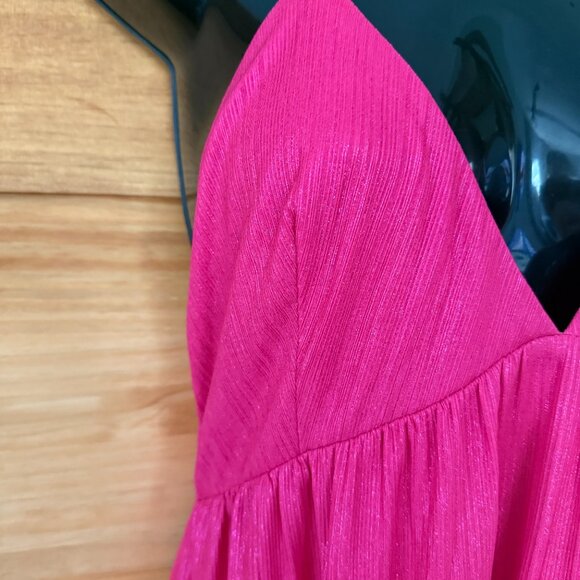 Superdown Revolve Sparkly Hot Pink Halter Mini Dress Women's size M - Picture 5 of 9